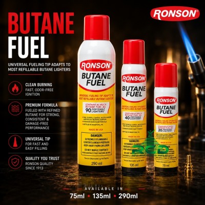 RONSON BUTANE - 12ct/ PACK